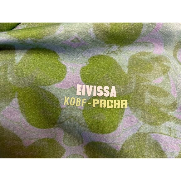 EIVISSA KOBF-PACHA Womens Green & Purple Cloverleaf Hoodie Sweatshirt Size Small - Picture 5 of 9